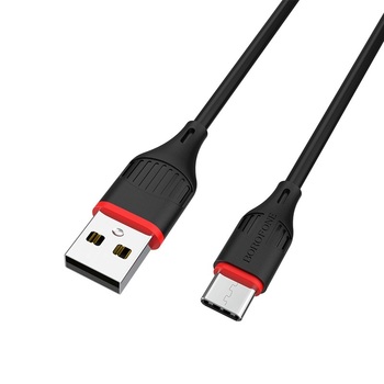 Borofone Kabel BX17 Enjoy - USB na Typ C - 3A 1 metr czarny