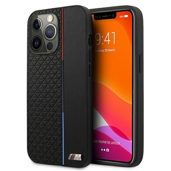 Oryginalne Etui BMW M Collection Triangles Hardcase BMHCP13LTRTBK do Iphone 13/13 Pro Czarny