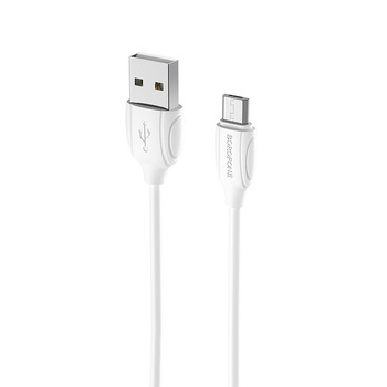Borofone Kabel BX19 Benefit - USB na Micro USB - 2,4A 1 metr biały