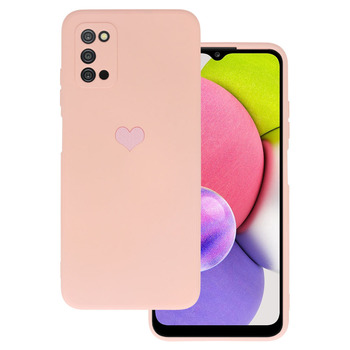 Vennus Silicone Heart Case do Samsung Galaxy A03S wzór 1 różowy