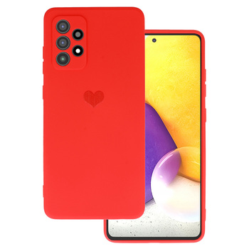 Vennus Silicone Heart Case do Samsung Galaxy A72 4G/5G wzór 1 czerwony