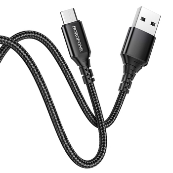 Borofone Kabel BX54 Ultra Bright - USB na Micro USB - 2,4A 1 metr czarny