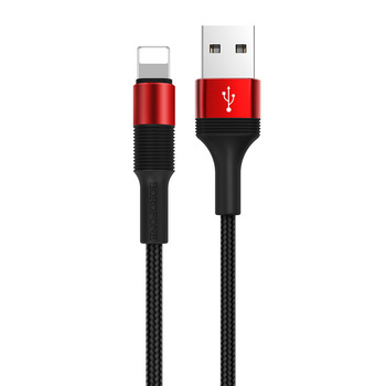 Borofone Kabel BX21 Outstanding - USB na Lightning - 2,4A 1 metr czerwony