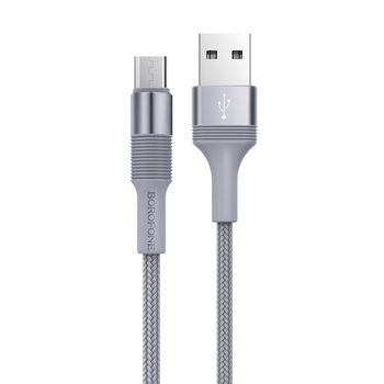 Borofone Kabel BX21 Outstanding - USB na Micro USB - 2,4A 1 metr szary