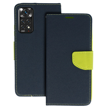 Kabura Fancy do Xiaomi Redmi Note 11 5G/Note 11S 5G/Poco M4 Pro 5G granatowo-limonkowa