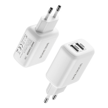 Ładowarka sieciowa Dux Ducis C10 - 2xUSB - 12W 2,4A biała