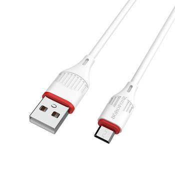 Borofone Kabel BX17 Enjoy - USB na Micro USB - 2A 1 metr biały