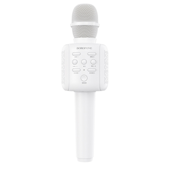 Borofone Mikrofon do karaoke Bluetooth BF1 Rhyme biały