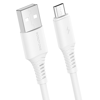 Borofone Kabel BX47 Coolway - USB na Micro USB - 2,4A 1 metr biały