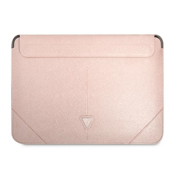 Oryginalna Torba na Laptop GUESS Sleeve Saffiano Triangle Logo GUCS14PSATLP 13/14 cali różowa