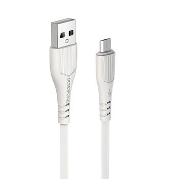 Borofone Kabel BX37 Wieldy - USB na Micro USB - 1 metr biały