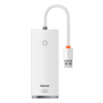 Baseus Adapter HUB - USB na 4xUSB3.0 - 0,25 metra (WKQX030002) biały