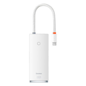 Baseus Adapter HUB - Typ C na 3xUSB3.0 + Typ C + HDMI 4K - PD 100W (WKQX040002) biały