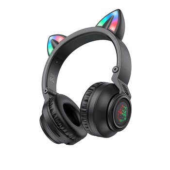 Borofone Słuchawki nauszne BO18 Cat Ear bluetooth czarne