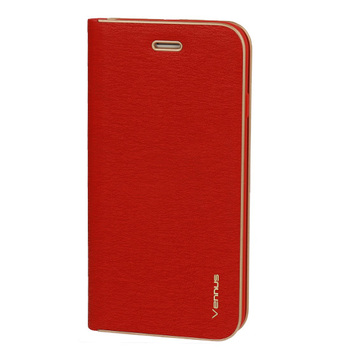 Kabura Vennus Book z ramką do Iphone 14 Pro Max czerwona