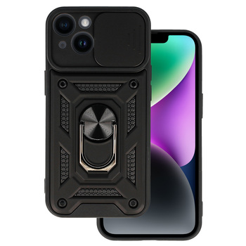 Slide Camera Armor Case for Iphone 14 Black