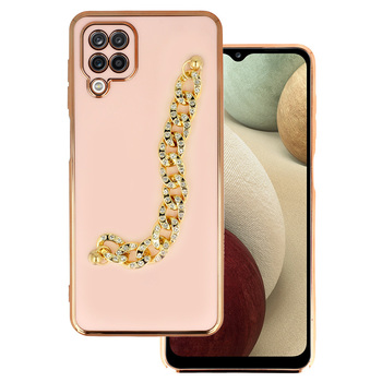 Trend Case do Samsung Galaxy A12 wzór 4 jasnoróżowy
