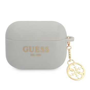 Oryginalne Etui GUESS Silicone Charm 4G Collection GUAPLSC4EG do Airpods Pro szary