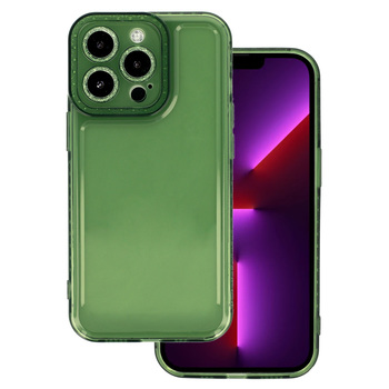 Crystal Diamond 2mm Case do Iphone 14 Pro Przezroczysty zielony