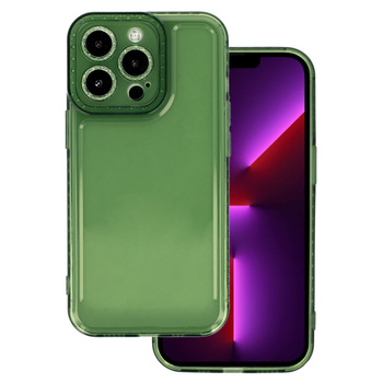 Crystal Diamond 2mm Case do Iphone 14 Pro Max Przezroczysty zielony