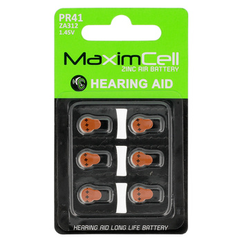 MaximCell Baterie do aparatów słuchowych PR41 - 6szt