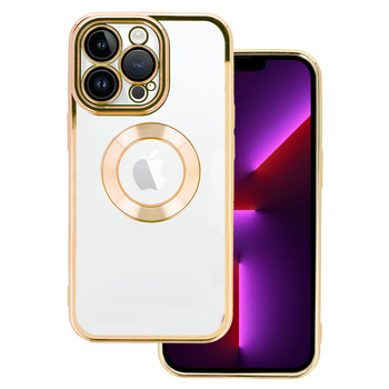 Beauty Clear Case for Iphone 13 gold