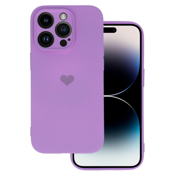 Vennus Silicone Heart Case do Iphone 14 Pro Max wzór 1 fioletowy