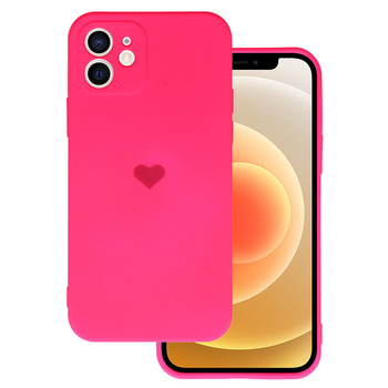 Vennus Silicone Heart Case do Iphone 11 wzór 1 fuksja