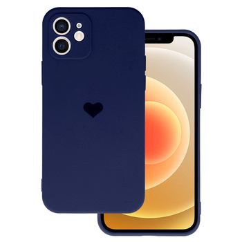 Vennus Silicone Heart Case do Iphone 12 wzór 1 granatowy