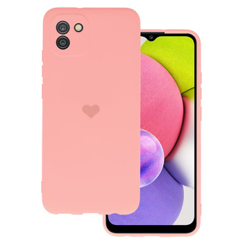 Vennus Silicone Heart Case do Samsung Galaxy A03 wzór 1 różowy