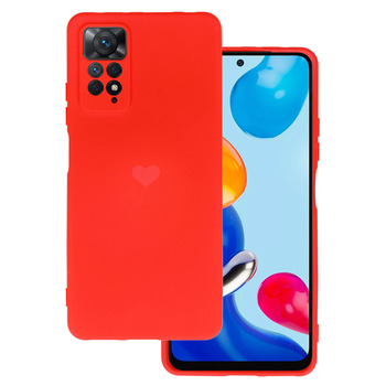 Vennus Silicone Heart Case do Xiaomi Redmi Note 11 Pro/Note 11 Pro 5G wzór 1 czerwony