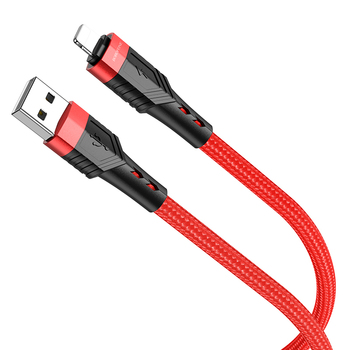 Borofone Kabel BU35 Influence - USB na Lightning - 2,4A 1,2 metra czerwony