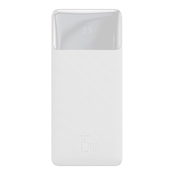 Baseus Power Bank 20000mAh Bipow - 2xUSB + Typ C - 15W z kablem USB na Micro USB (PPBD050102) biały