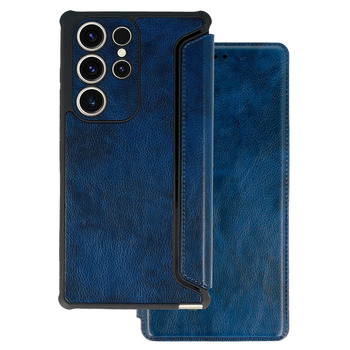 Kabura Razor Leather Book do Samsung Galaxy A14 5G granatowa