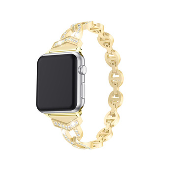 Pasek bransoletka do Apple Watch 38/40/41 wzór 3 złota
