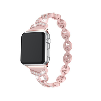 Pasek bransoletka do Apple Watch 42/44/45 wzór 3 różowa