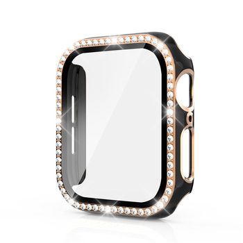 Etui do Apple Watch 45mm Diamond czarno-złote