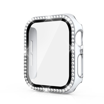 Etui do Apple Watch 45mm Diamond biało-srebrne