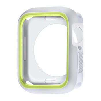 Etui do Apple Watch 45mm Silicone szaro-zielone