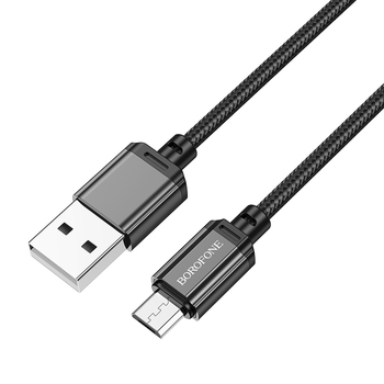 Borofone Kabel BX87 Sharp - USB na Micro USB - 2,4A 1 metr czarny
