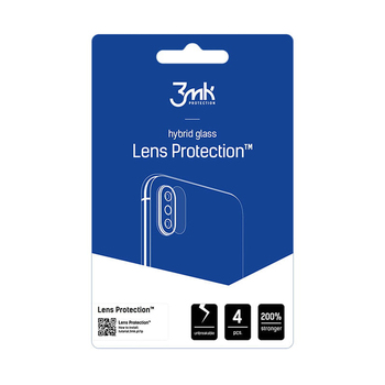 Hartowane szkło hybrydowe na aparat 3MK Lens Protect do Samsung Galaxy S23 Ultra (4 sztuki)