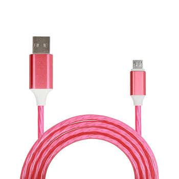Kabel Flow - USB na Micro USB - 1 Metr CZERWONY (fast charge)