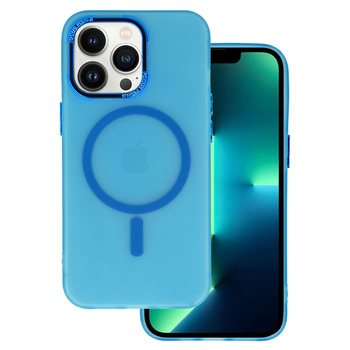 Magnetic Frosted Case for Iphone 13 Pro Blue
