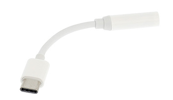 Adapter słuchawek - Typ C na jack 3,5mm - Biały