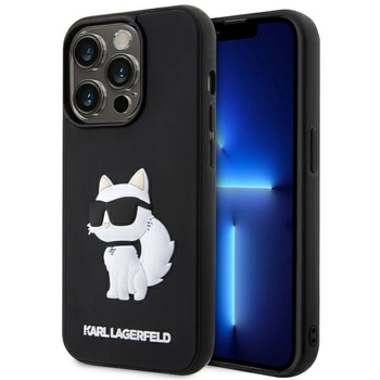 Oryginalne Etui KARL LAGERFELD hardcase Rubber Choupette 3D KLHCP14X3DRKHNK do Iphone 14 Pro Max Czarny