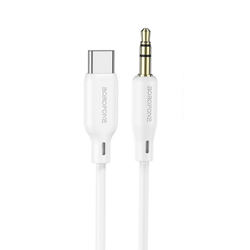 Borofone Cable BL18 - jack 3,5mm to Type C - 1 metr white