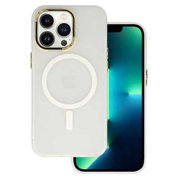 Magnetic Frosted Case for Iphone 15 Pro White