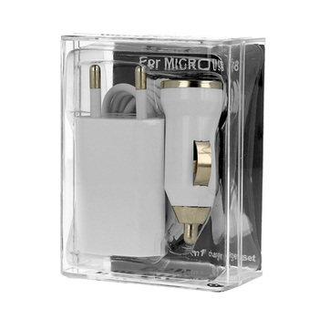 Zestaw 3 w 1 - TYP C 1Amper - Ładowarka samochodowa, sieciowa, Kabel Usb