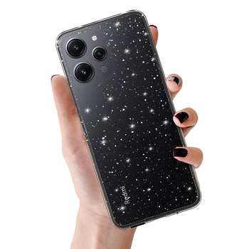 Crystal Glitter Case do Xiaomi Redmi 12 Srebrny