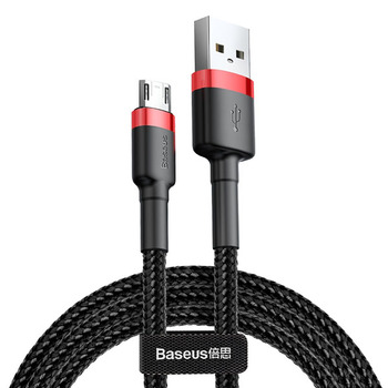 Baseus Kabel Cafule - USB na Micro USB - 1,5A 2 metry (CAMKLF-C91) czarno-czerwony